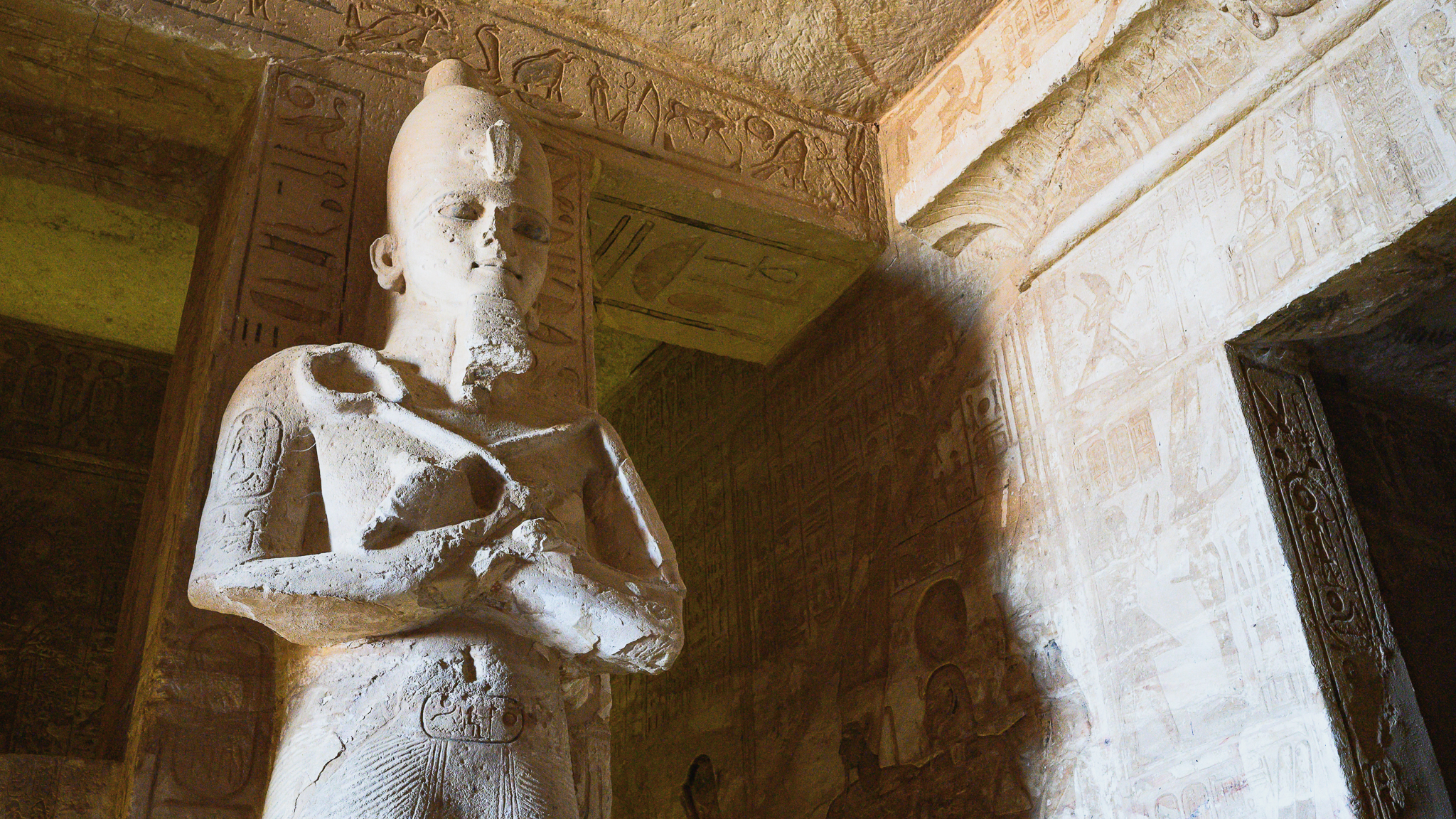 Inside the great temple of Abu Simbel