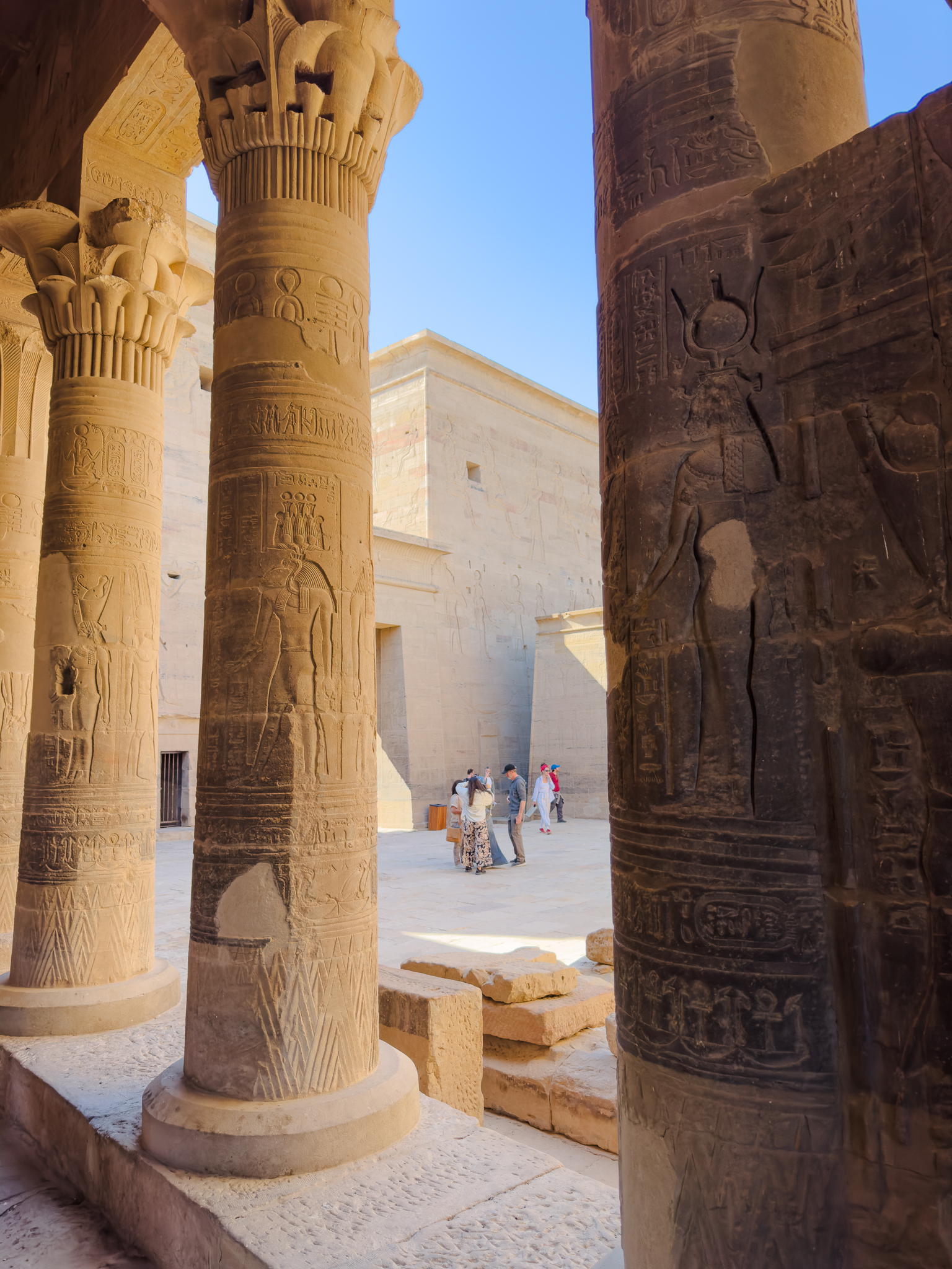 Inside the Philae temple