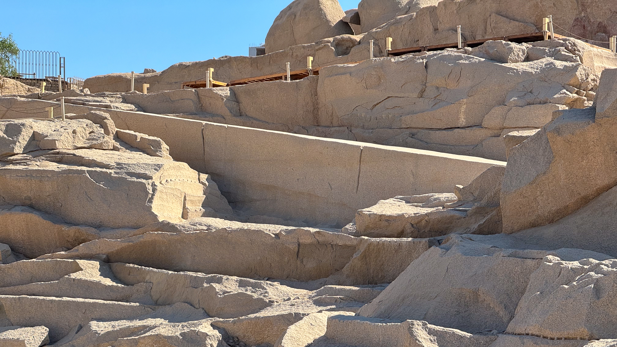 The Aswan unfinished obelisk from a low angle shot