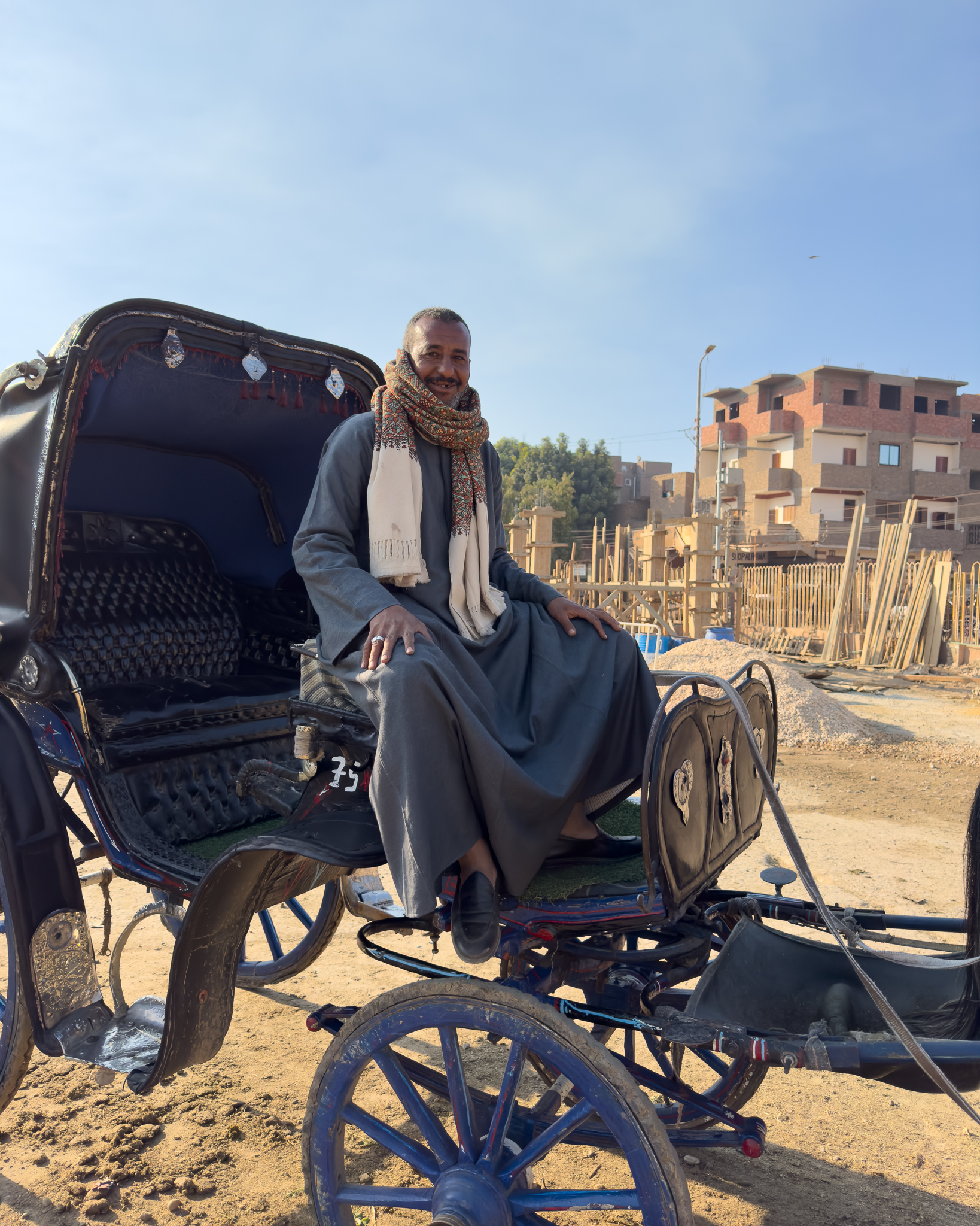 Accessing the Edfu temple by carriage