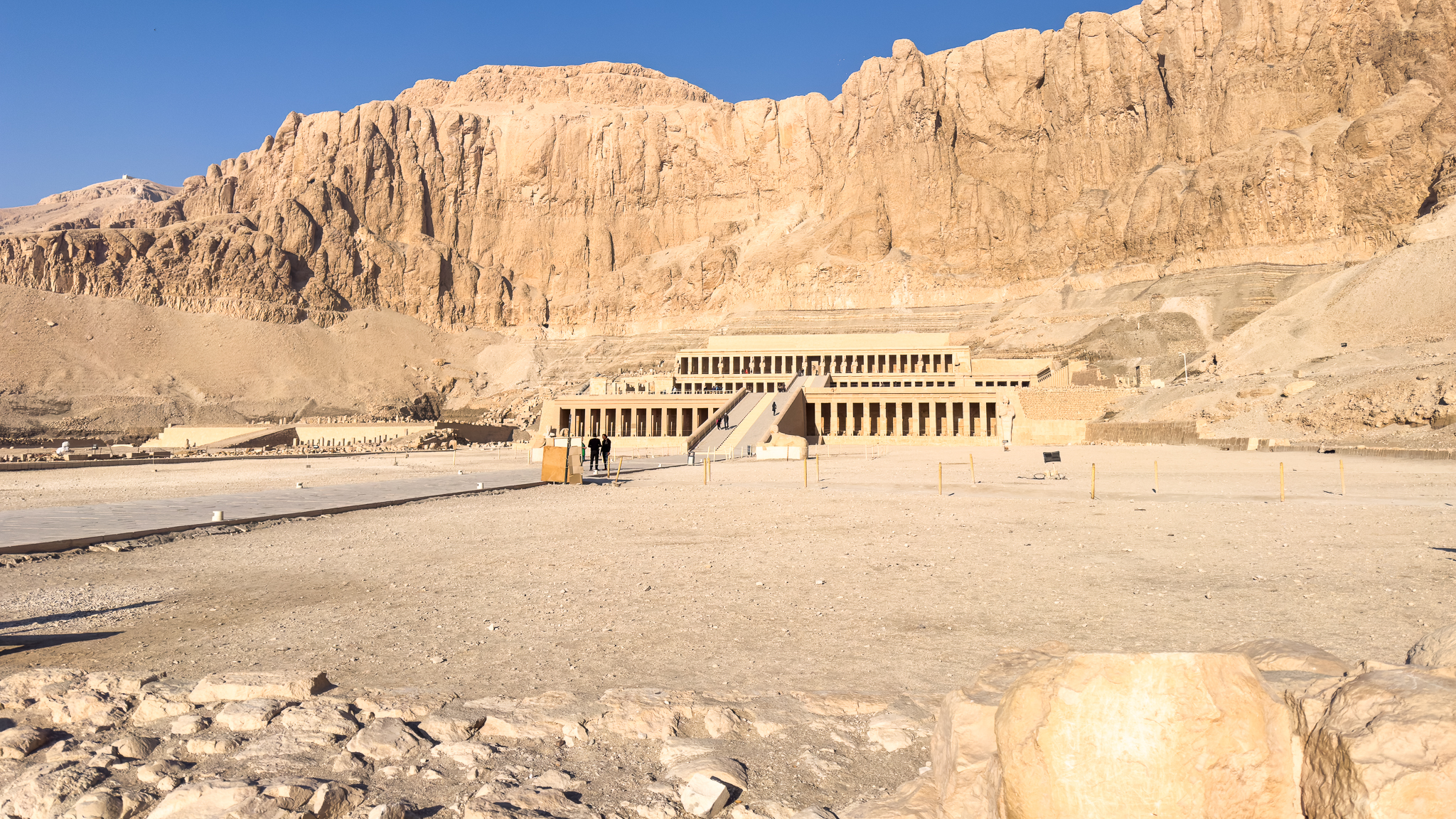 The famous mortuary temple of the queen Hatshepsut