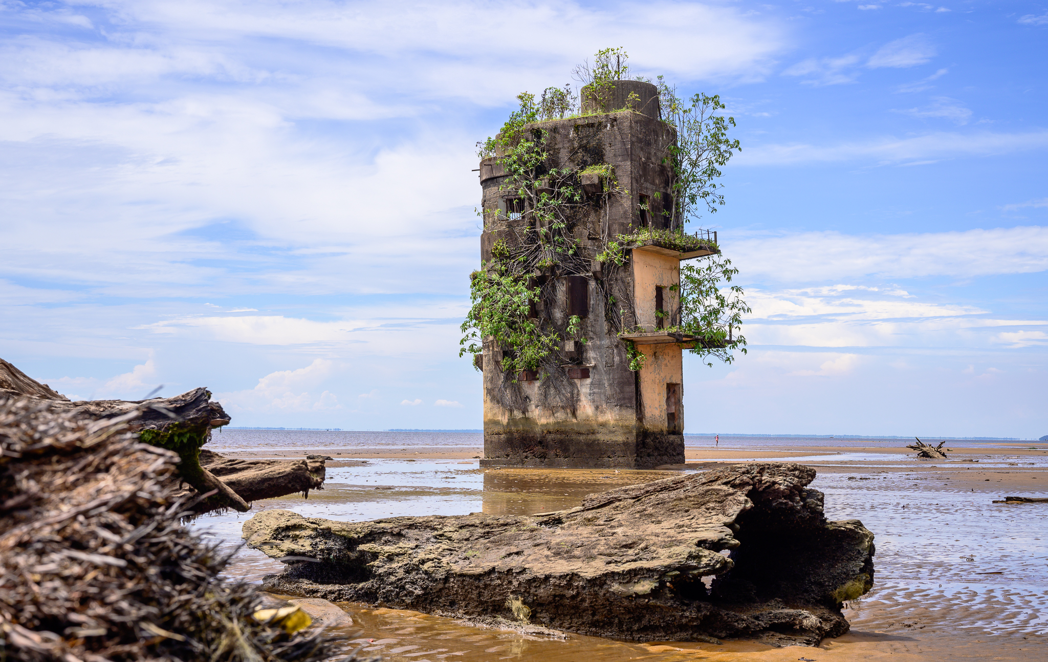 Where history meets decay: The forgotten prison of Manoka Island, once a symbol of colonial oppression, now reclaimed by time and nature.